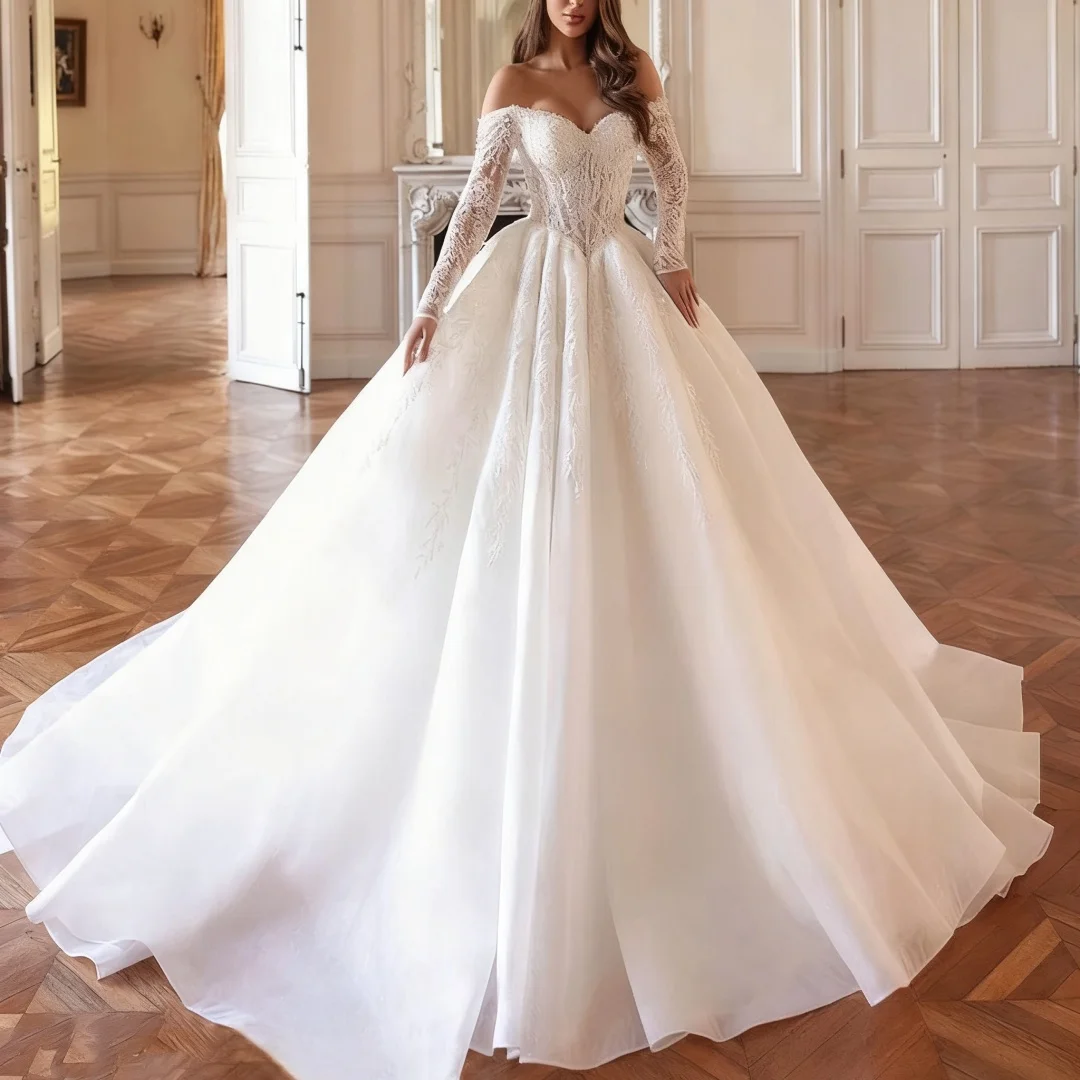 

Бальное платье на шнуровке в форме сердца по индивидуальному заказу, свадебное платье, изысканные аппликации, вышивка, вечерние платья для выпускного вечера невесты