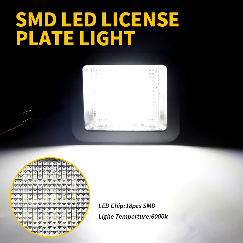2PCS LED License Plate Lights Canbus For Ford F-150 2015 2016 2017-up Raptor 2017 2018-2022 Number Plate Lamps Car Accessories