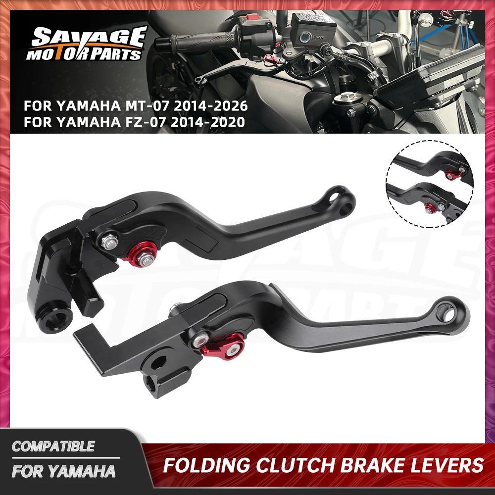 

Folding Brake Clutch Levers For Yamaha MT-07 FZ-07 MT FZ 07 2014-2026 Motorcycle Adjustable Extendable Front Control Handles