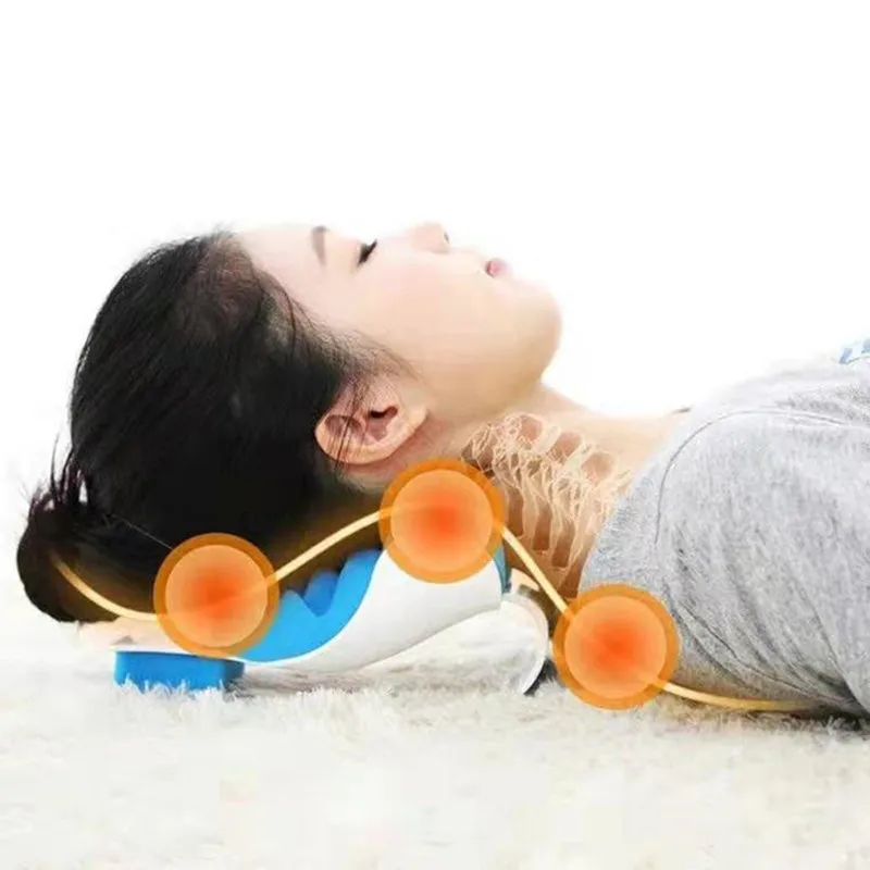 

Head Neck Shoulder Relaxer Neck Support Tension Reliever Massager Pillow Muscle Tension Relieves Tightness Soreness Theraputic