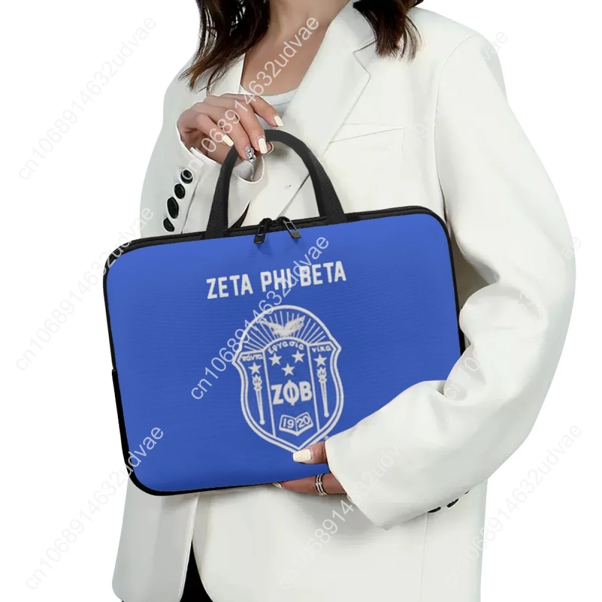 Zeta Phi Beta Sorority Print Lightweight Laptop Bag Fashion Handle Notebook Case for Adults Computer Accessories Handbags 2023 view 3