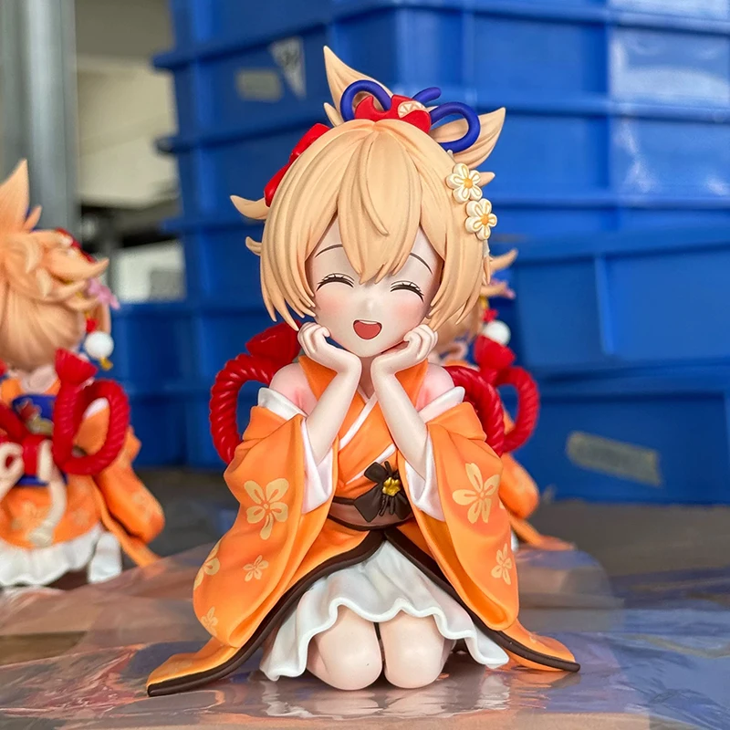 Genshin impacto estatueta gk bonito raiden shogun naganohara yoimiya figuras de ação yoimiya anime pvc modelo coleção brinquedos presentes