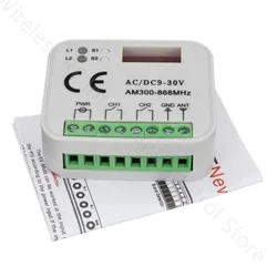 Remote Control Switch Receiver 433MHz 868MHz 390 MHz frequency Receiver AC/DC 9-30V 433-900MHz For Garage Gate Door