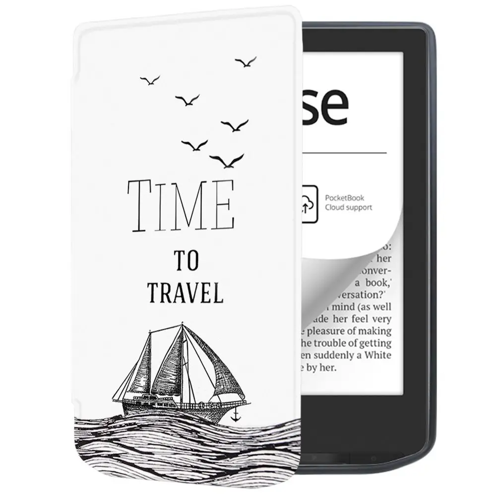Auto Wake Sleep e-Reader Case Ultra Slim PU Leather Filio Cover Wear-resistant Shockproof for Pocketbook Verse/Verse Pro
