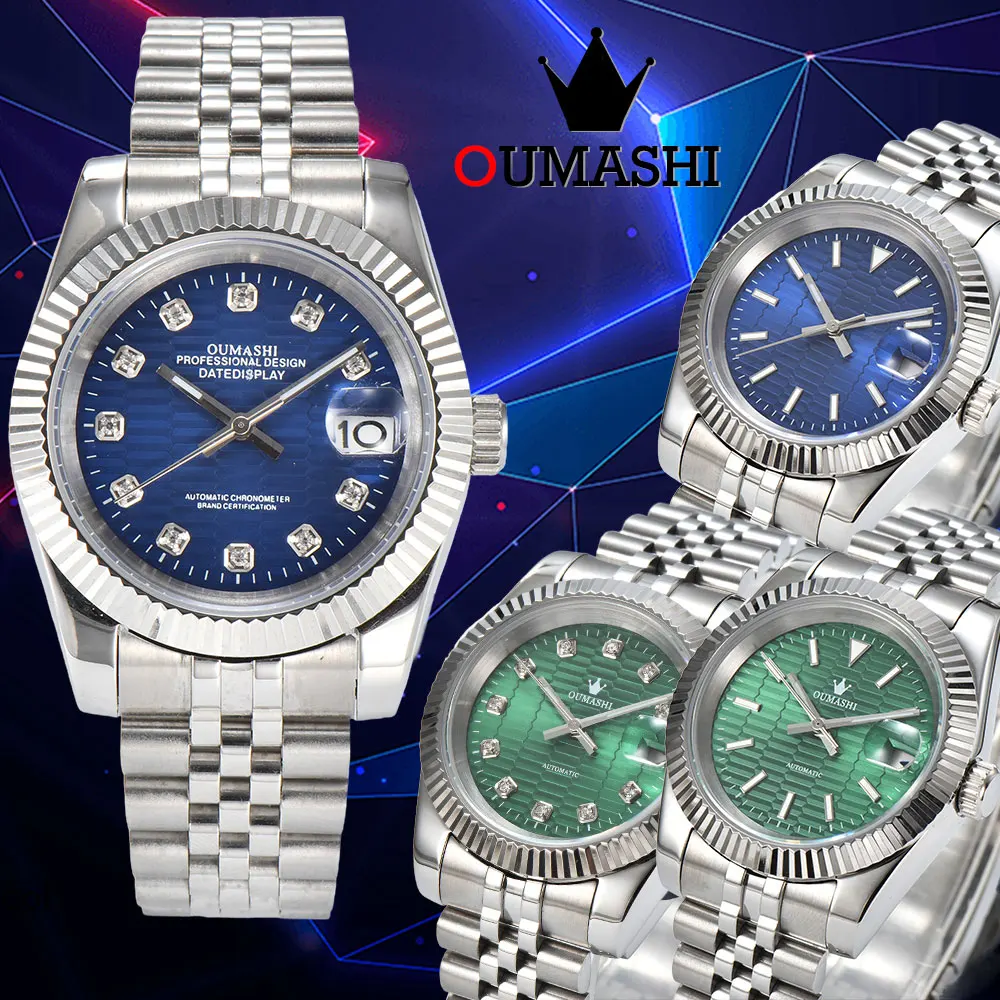 NH35 Watch Stainless Steel Case Men's Watch Automatic Mechanical Luxury Watch Suitable for NH35 Movement