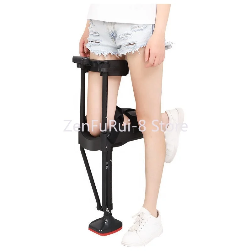 New Telescopic Assisted Walking Crutch Medical Walking Crutches For Adults Hands Free Knee Crutch Anti Skid Single Leg