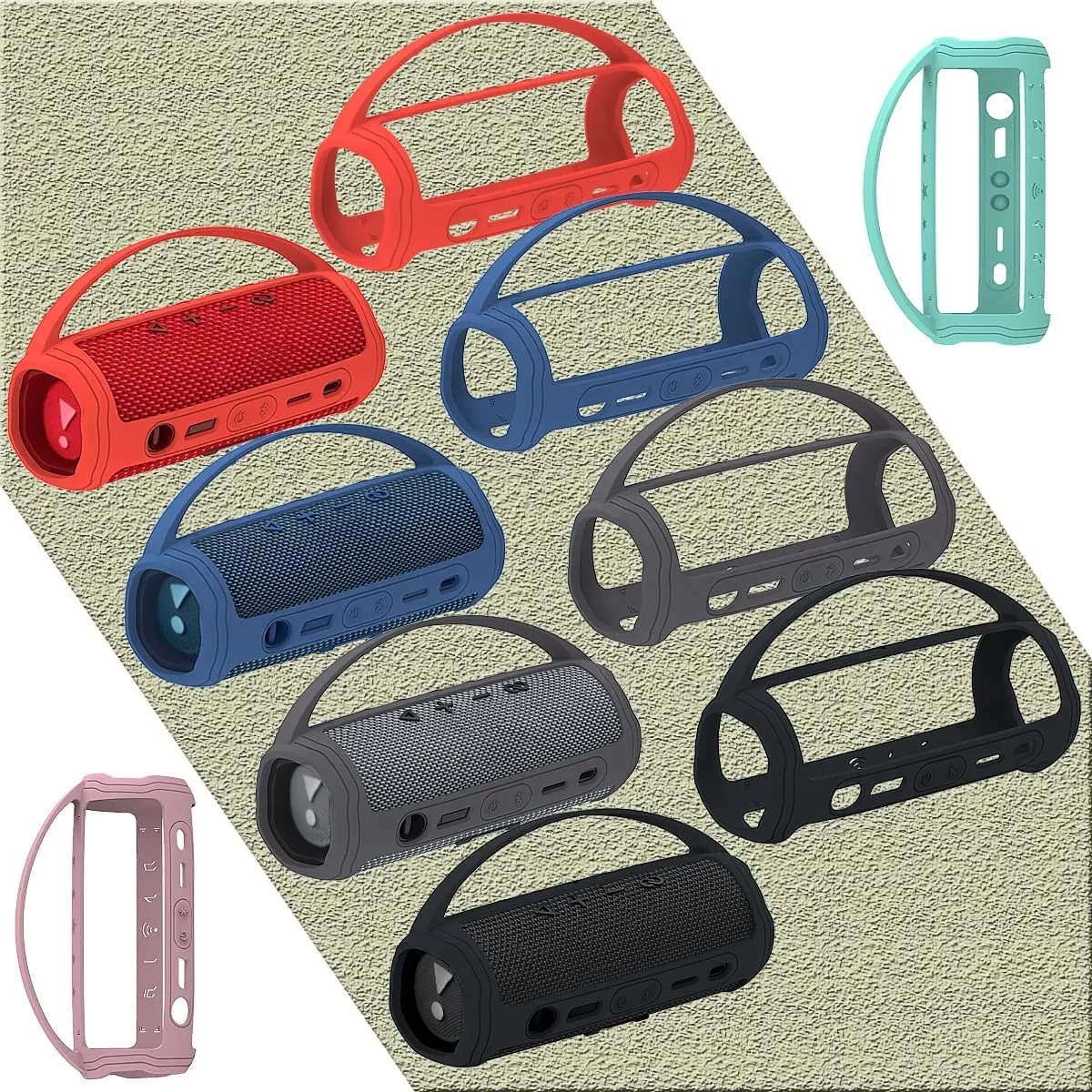 ซิลิโคนปลอกเคสสำหรับ JBL พลิก6ลำโพงบลูทูธ (เฉพาะซิลิโคน)