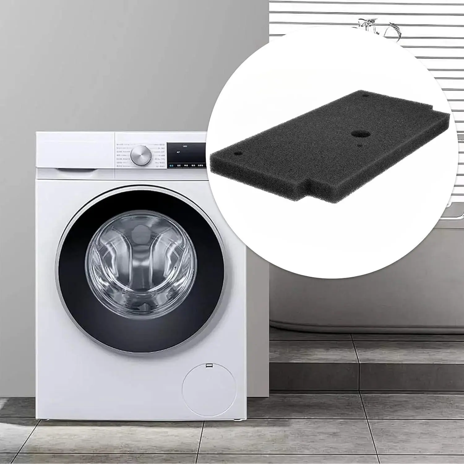 Washing Machine Filter Sponge Replace For Constructa CWK3R20002 WQ33G2 Sewage Filtration Compatible With-Bosch-Siemens Appliance