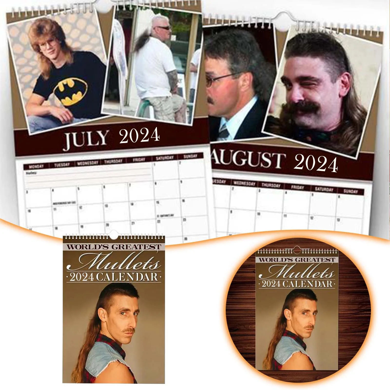 

2024 Calendar 12 Month Wall Monthly Calendar Planner Jan 2024-Dec 2024 World'S Greatest Mullets 2024 Calendar Monthly Calendar