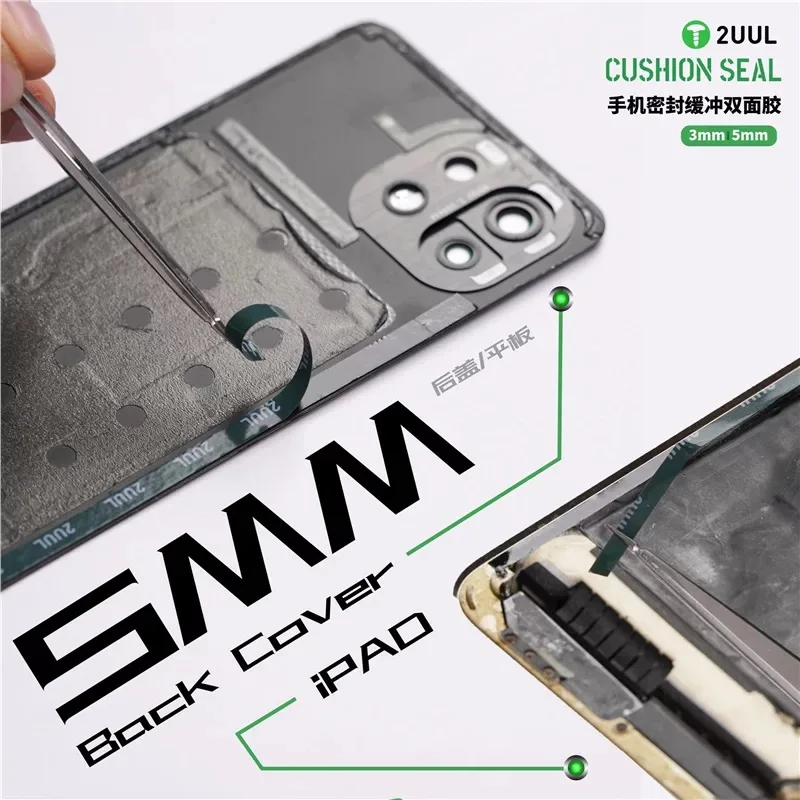 2UUL CS01 CS02 3MM/5MM Edge Screen Frame Glue for iPhone Tablet Computer Electrical Appliance Repair Green Foam Doublesided Tape