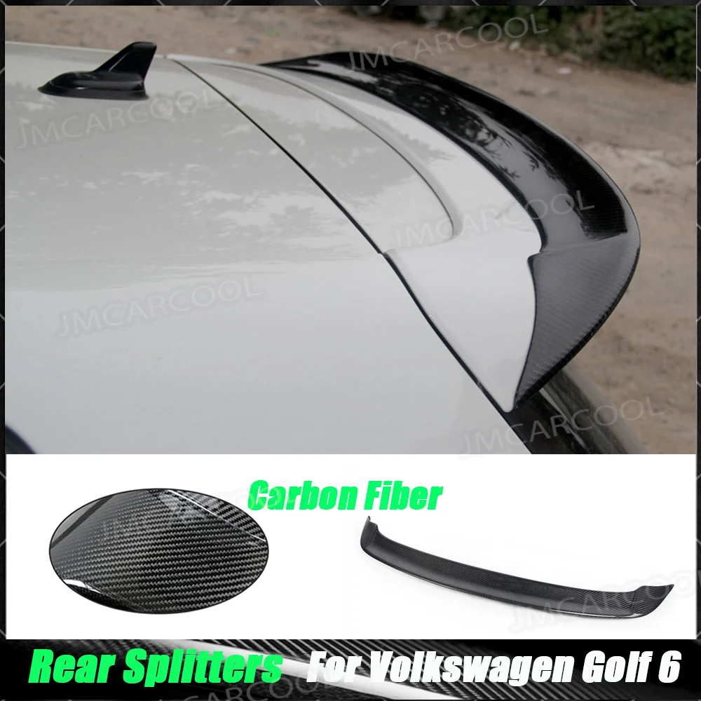 

Real Carbon Fiber FRP Unpainted Rear Roof Spoiler Wing Lip For Volkswagen Golf 6 MK6 VI GTI R20 2010-2013