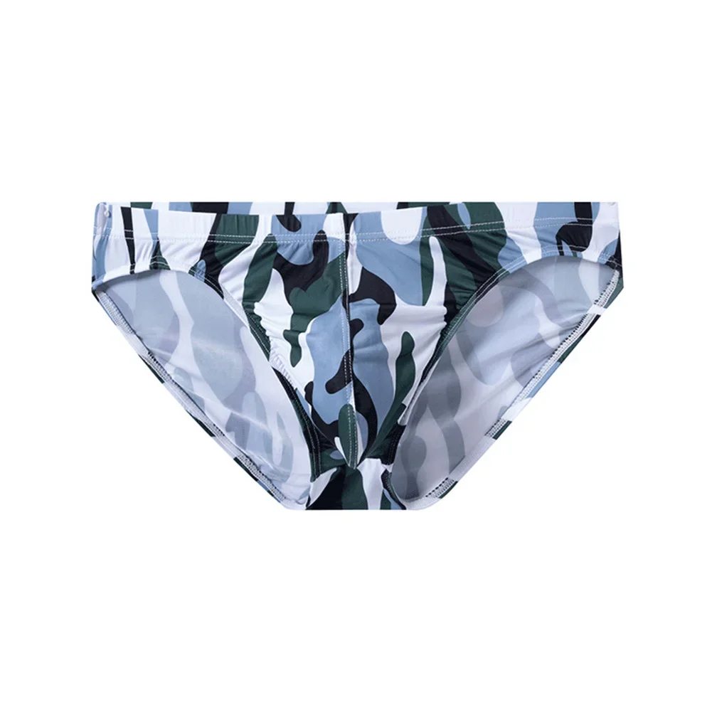 Men Quick Drying Loose Underwear Low-rise U Convex Pouch Briefs Print Underpants Sexy U Convex Pouch Boxers Briefs
