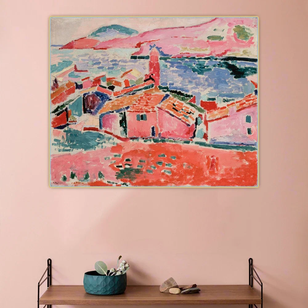 Citon Henri Matisse《View Of Collioure》Canvas Art Oil Painting Artwork Poster Picture Wall Decor Home Living Room Decoration