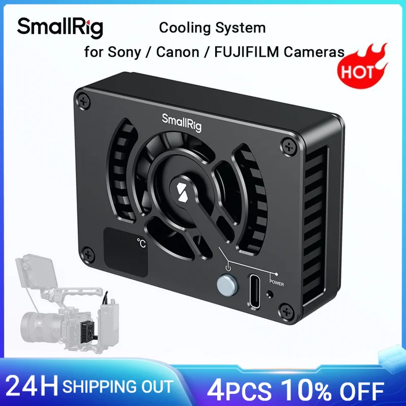 SmallRig Camera Cooling System for Sony ZV-E10 / A6700 /A7 IV /FX3/ FX30, for Canon R75 /R6/R7,  for FUJIFILM X-T4 Cameras -4815