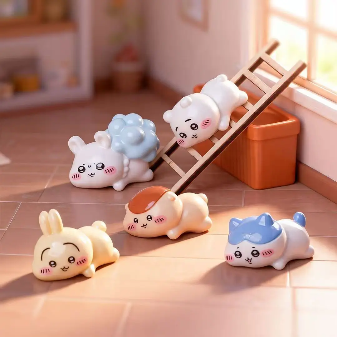 8pcs/set Cartoon Cute Chiikawa Action Figure Hachiware Raincoat Model Usagi Statue Creative Festival Gifts Home Decor Gift
