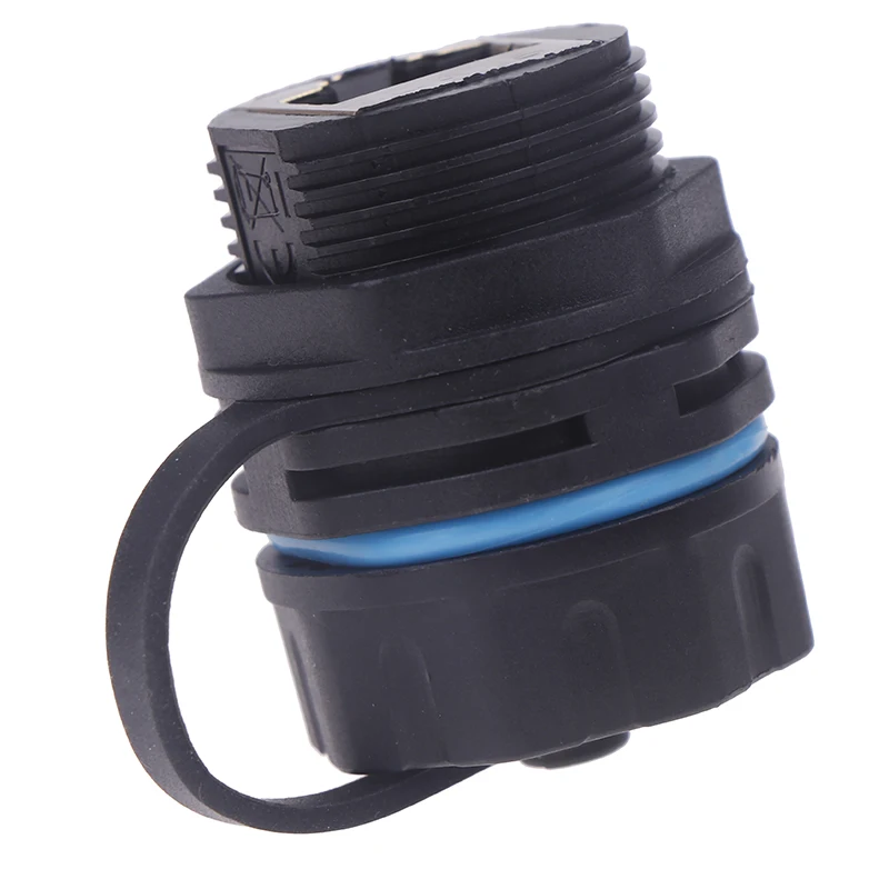 RJ45 Network Waterproof Connector IP68 Shielded Cat6A Gigabit Network Socket Panel Joint for Automated Communication Equipment