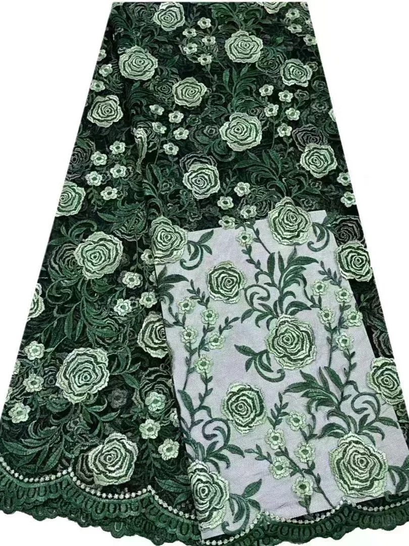 

New High-End Rose Water-Soluble Lace Soft Me Embroidered Fabric Qipao Dr Hanfu Stage Costume Dr Ethnic Sle DIY Crts