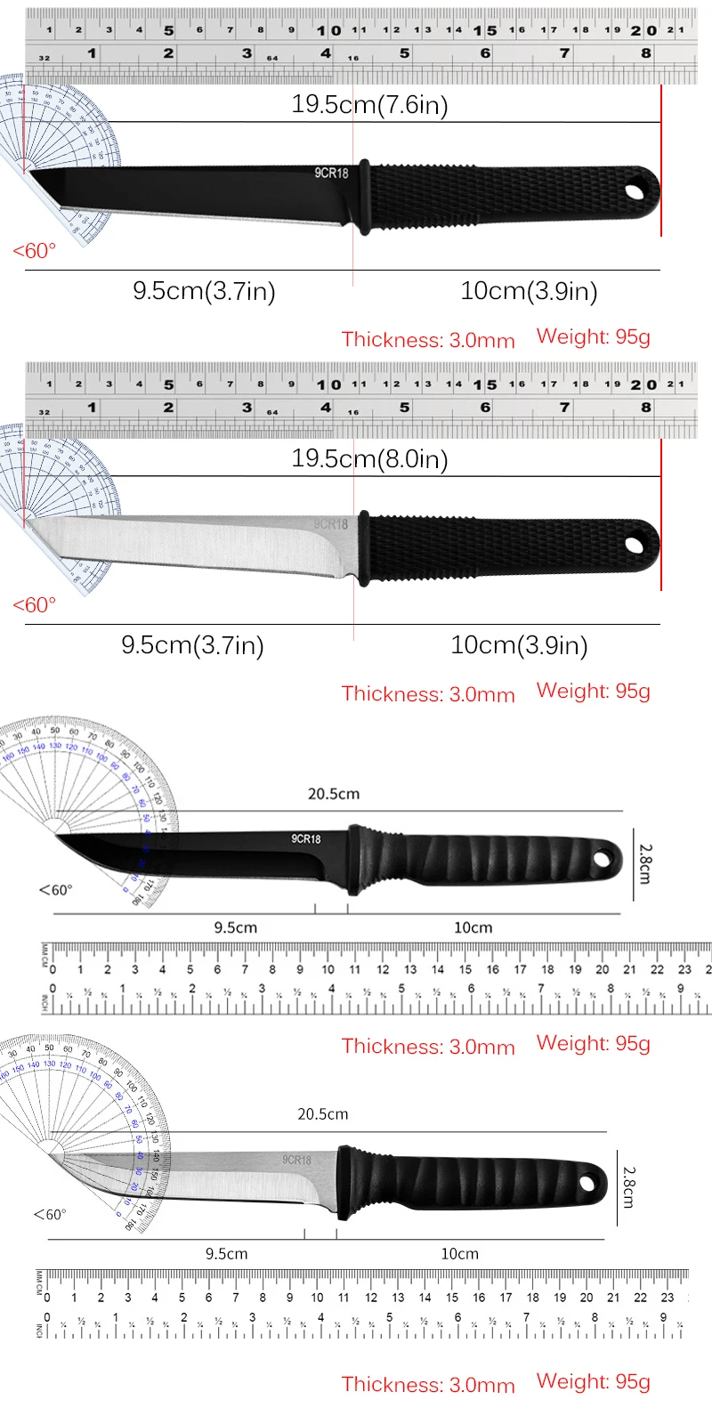 Professional Barbecue Cleaver Stainless Steel Butcher Boning Knife Kitchen Vegetable Slicing Knife Sharp Fruit Peeling Knife