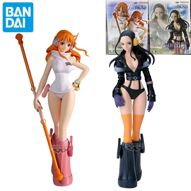 

Bandai Original Banpresto Anime One Piece THE SHUKKO Nami Nico Robin Ver Egghead ПВХ Фигурка Коллекционная модель игрушки