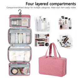 Borsa da toilette con gancio appeso borsa pieghevole impermeabile grande trucco da viaggio custodia per rasoio cosmetico custodia per Organizer forniture per il bagno