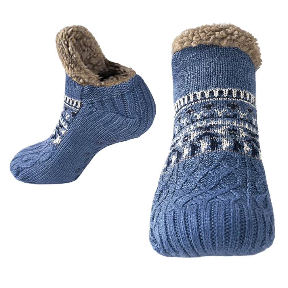 

Men Women Winter Indoor Home Slippers Socks Non Slip Thick Thermal Socks Soft Bedroom Sleeping Sock for Christmas