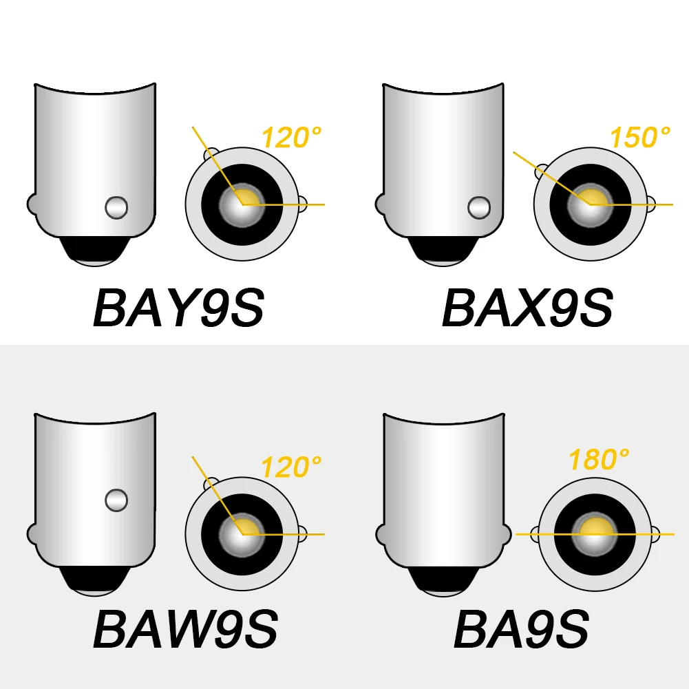 2 قطعة BA9S BAX9S BAY9S H6W T11 T4W مشرق الأبيض Led لمبات السيارات وقوف السيارات أضواء السيارات الداخلية القراءة مصابيح الباب 6000K الأبيض 12 فولت 24 فولت #6