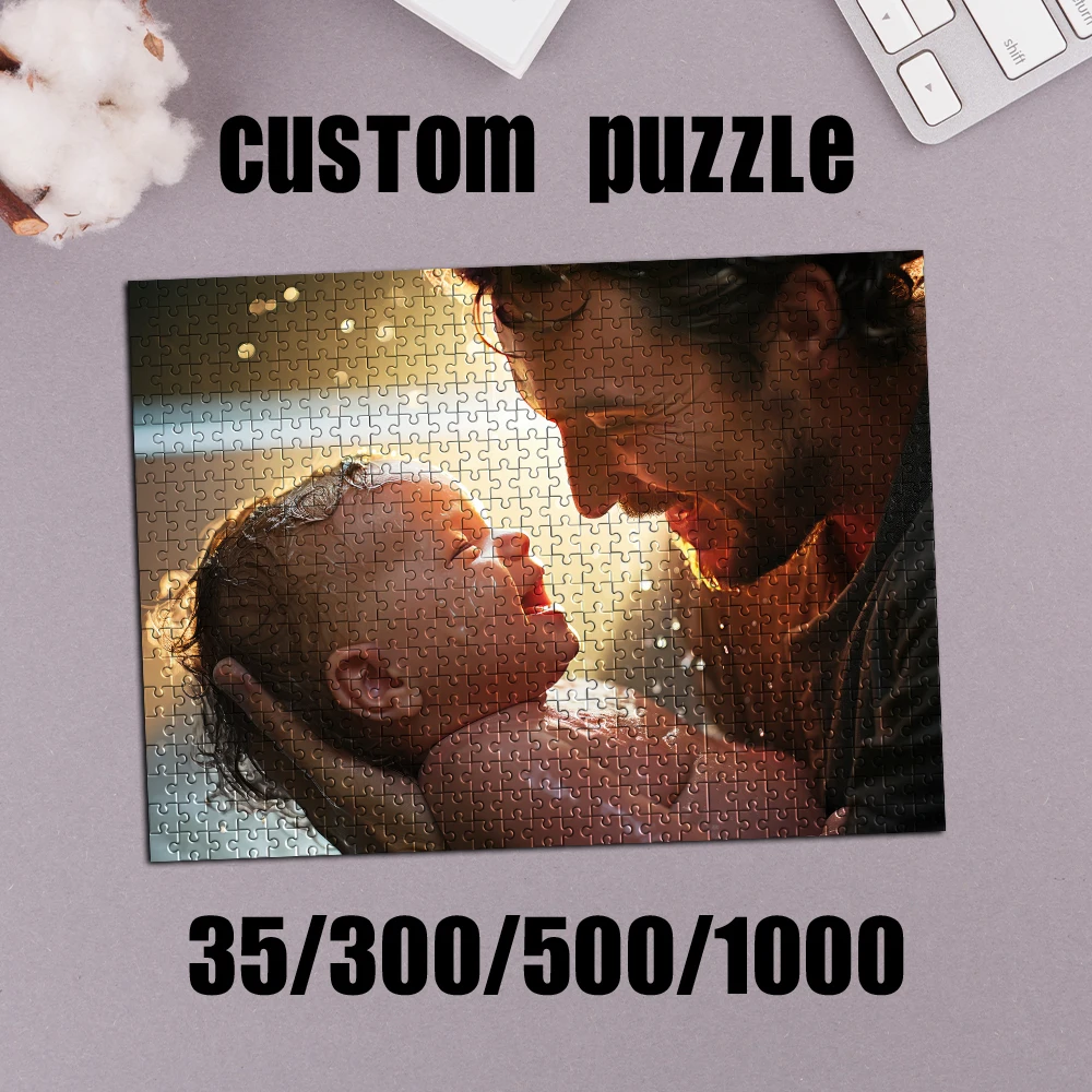35/300/500/1000 Stück Personalisiertes Foto-Puzzle für Paare, Individuelles Geschenk