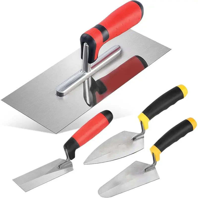 

ABKP-Masonry Hand Tool Set-Flat Trowel(6" 11" X 4")& Grouting Trowel(6"), Includes Soft Trowel(4.92" X 1.97")-4 PCS