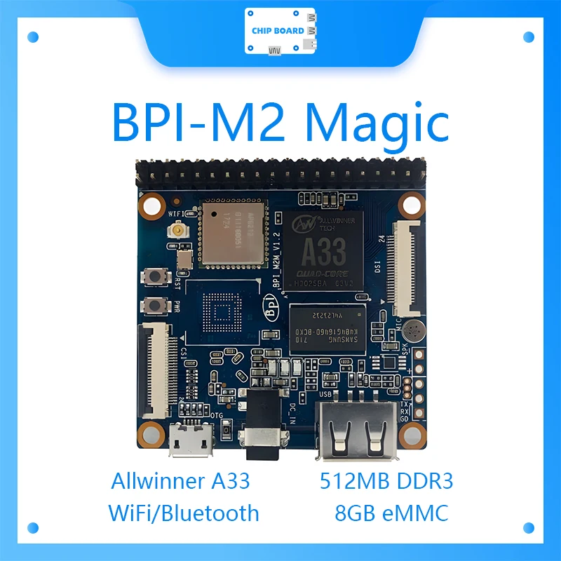 Banana Pi BPI-M2 Magic (BPi-M2M A33) Four core open-source IoT development board, Quanzhi chip