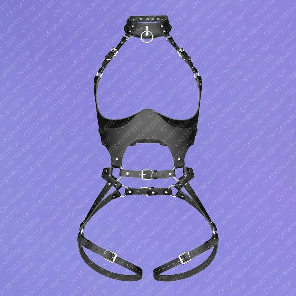 Women Sexy Sex Bondage Body Harness Belt Pu Leather Lingerie Bdsm Thigh Garter Belt Gothic Fetish Clothing Festival Rave Outfit