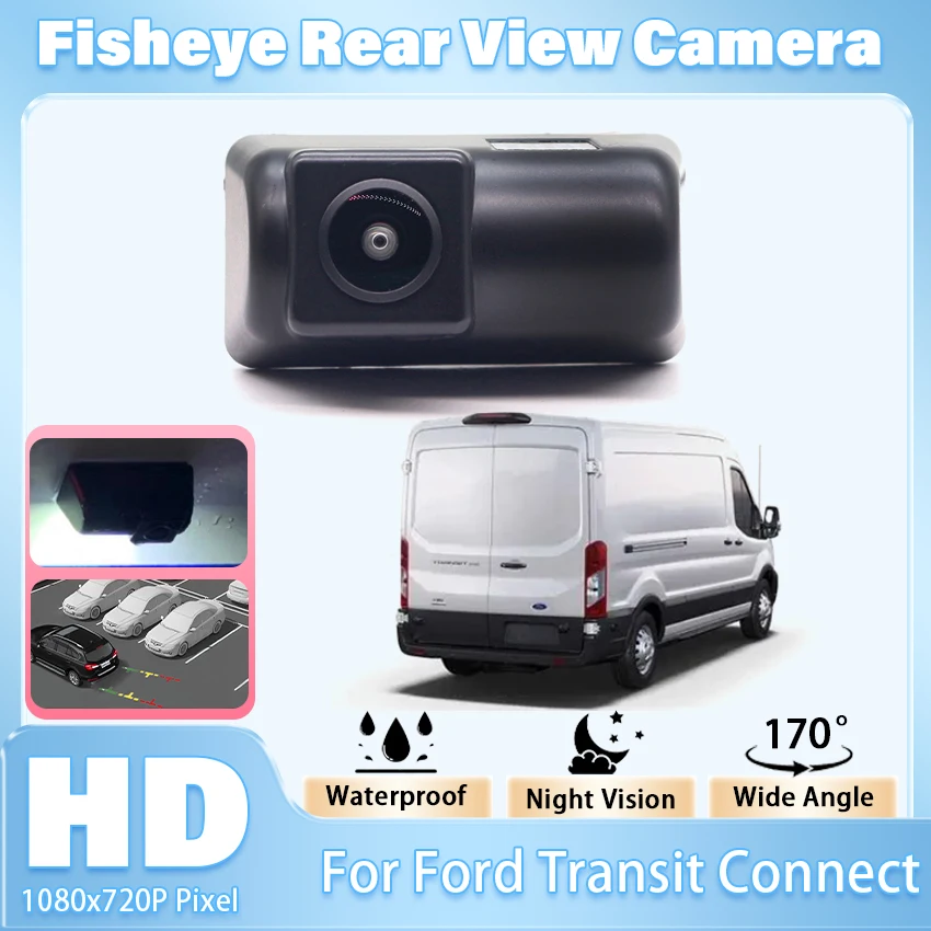 New 170Degree HD CCD Car Reversing Rear View Backup License Plate Backup Camera For Ford Transit Connect Waterproof Night vision