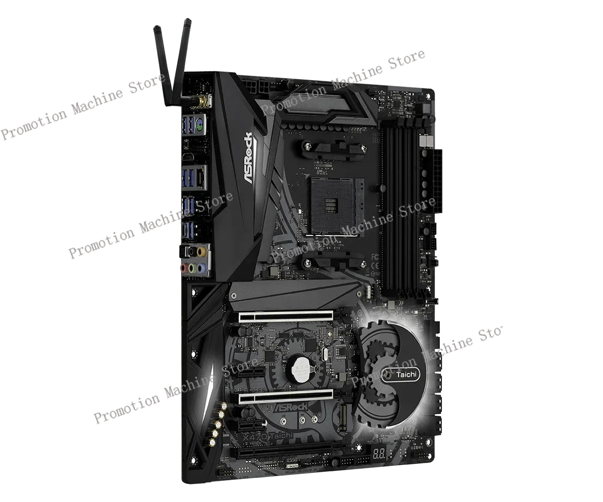 ASROCK X470 Taichi Socket AM4 Motherboard AMD X470 DDR4 Motherboard 64GB Support Ryzen 7 5800x CPU SATA III M.2 USB 3.1 ATX view 4
