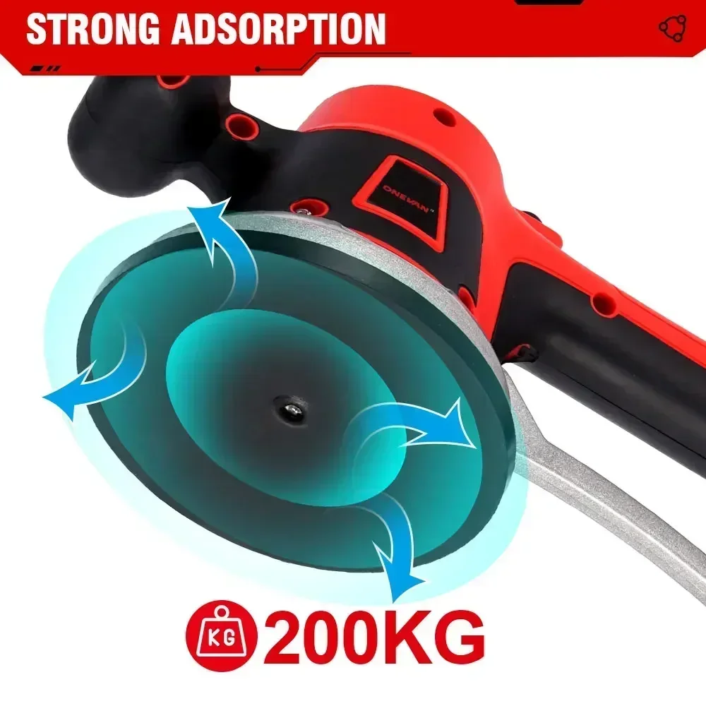 200KG Tiles Tiling Machine Tile Vibrator Suction Cup 6 Gear Adjustable Floor Vibrator Leveling Power Tool For Makita 18v Battery