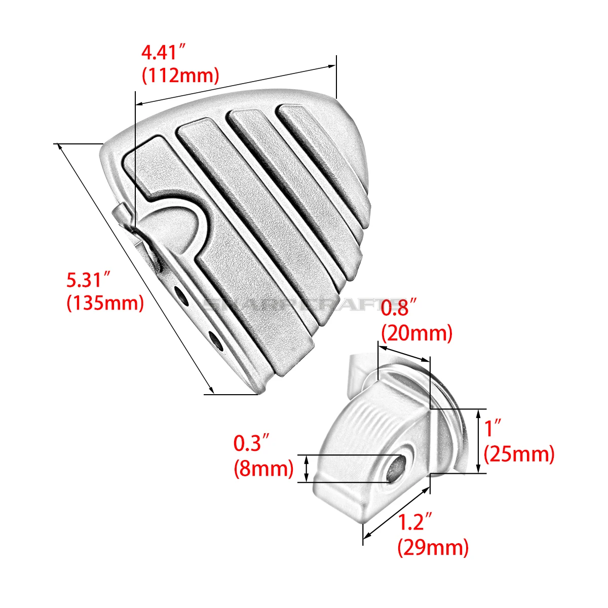 Motorcycle Accessories Chrome/Black Rear Left and Right Footrest Pedal Foot Pegs Aluminum Rubber For Suzuki GZ125HS GZ150-A/E