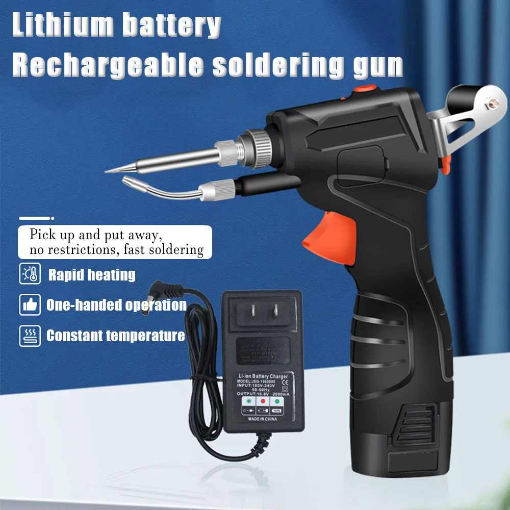 Cordless Soldering Iron 18V Li-ion Battery 550-600℃ Soldering Gun Welding Circuit Board Home DIY Soldering Welding Repair Tool