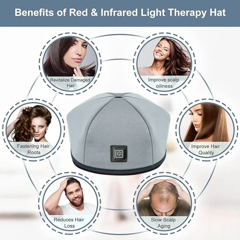 120 stks LED Rood Licht Cap Voor Hoofdmassage Stress Hoofdhuid Fototherapie Haargroei Helm Hoofdpijn Relief Zorg Accessoires