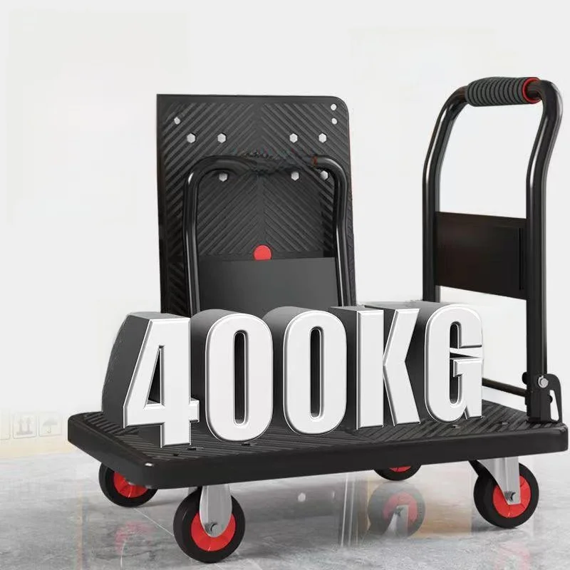 portable-quiet-hand-push-flatbed-cart-home-use-cargo-delivery-stainless-steel-material-retractable-handle-shopping-cart