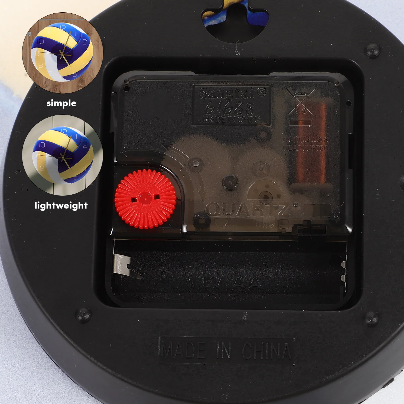 

Volleyball Design Wall Clock Silent Mute Movement Large Arabic Numerals Acrylic Decor For Living Room Bedroom Study Office