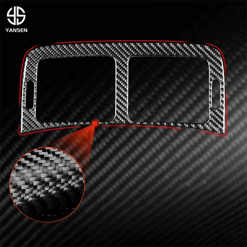 Car Center Console Air Conditioning Outlet Knob Carbon Fiber Sticker For Mercedes Benz C Class W203 2005-2007 Accessories