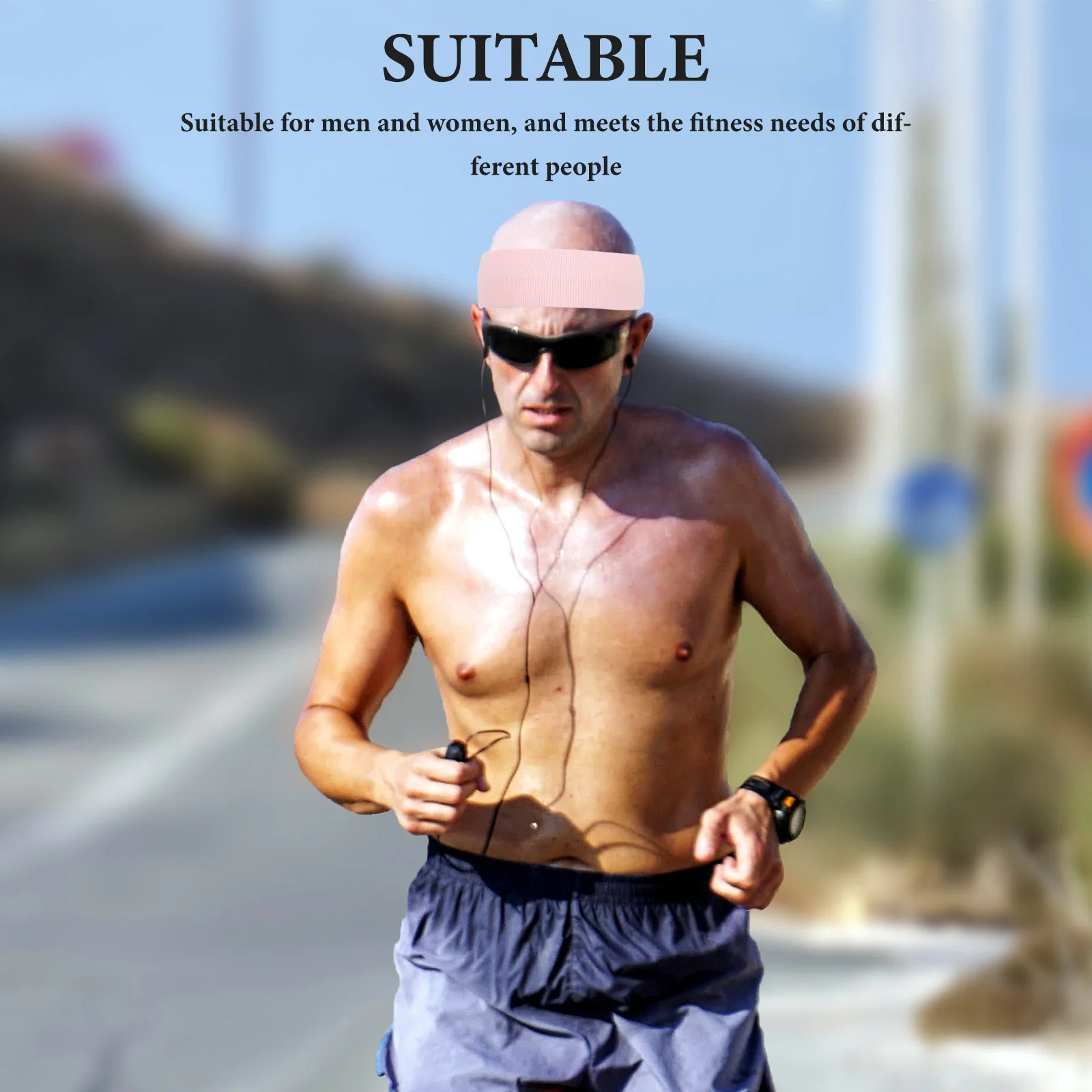 

3Pcs Sports Headbands Sweatwicking Elastic Yoga Running Workout Hairbands for Men Women Fitness Gym Sports Headbands for Men