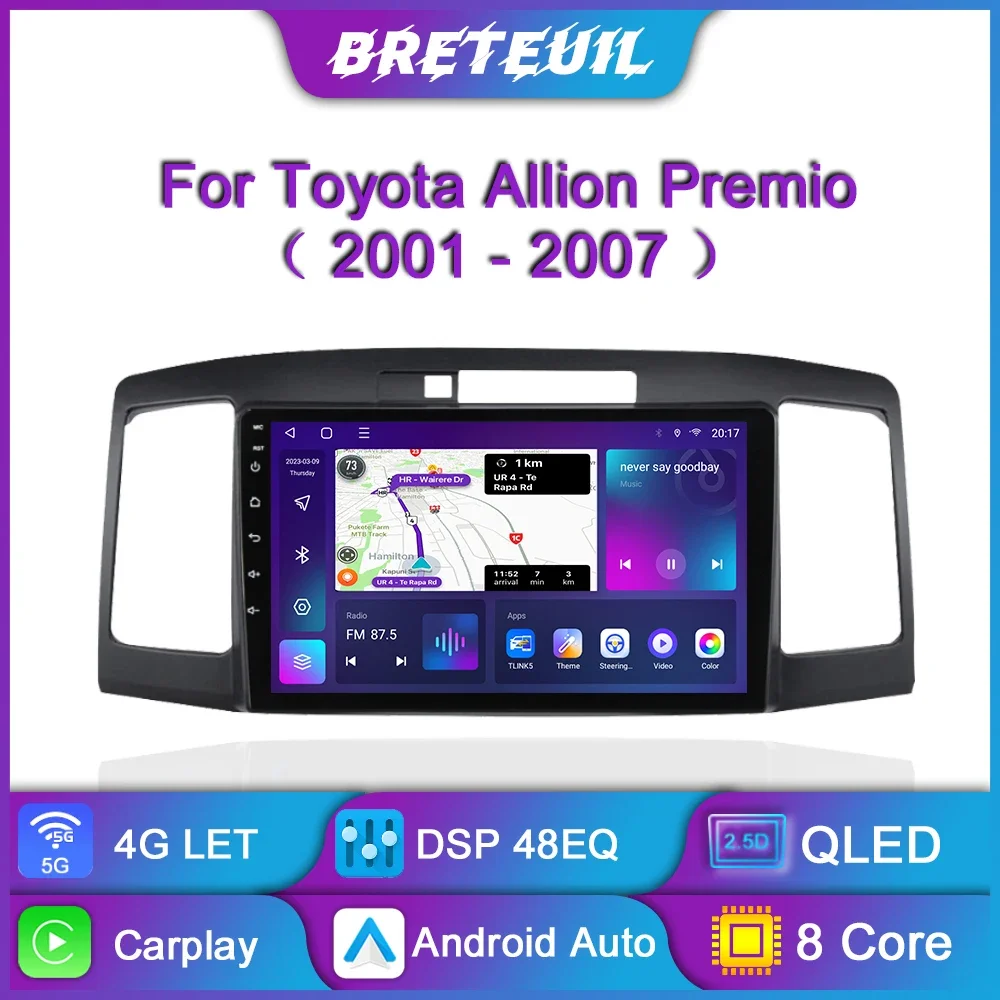 For Toyota Allion Premio T240 2001 - 2007 Android Car Radio Multimedia Player Navigation GPS Carplay Touch Screen Auto Stereo