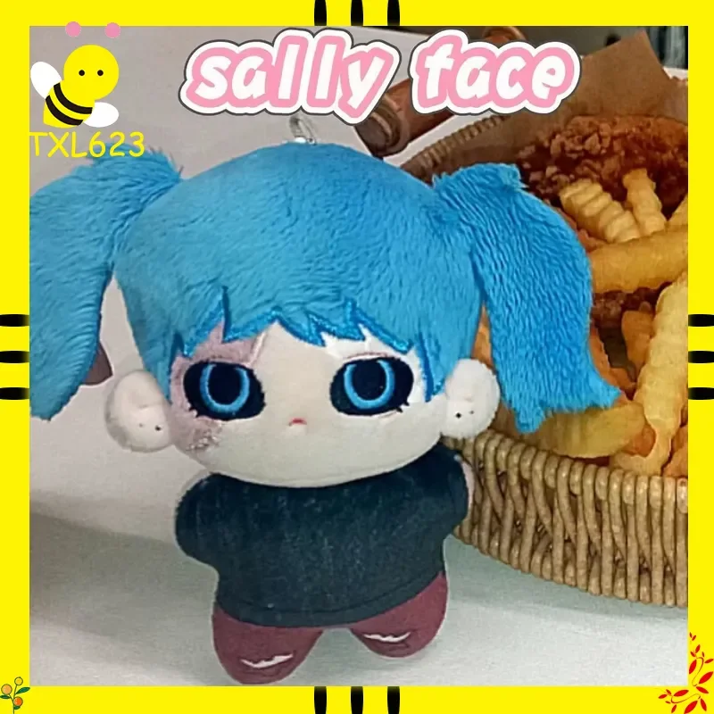 

10cm Sally Face Plush Toy Cute Cotton Doll Anime Game Peripherals Collectible Model Soft Stuffed Animal Birthday Gift