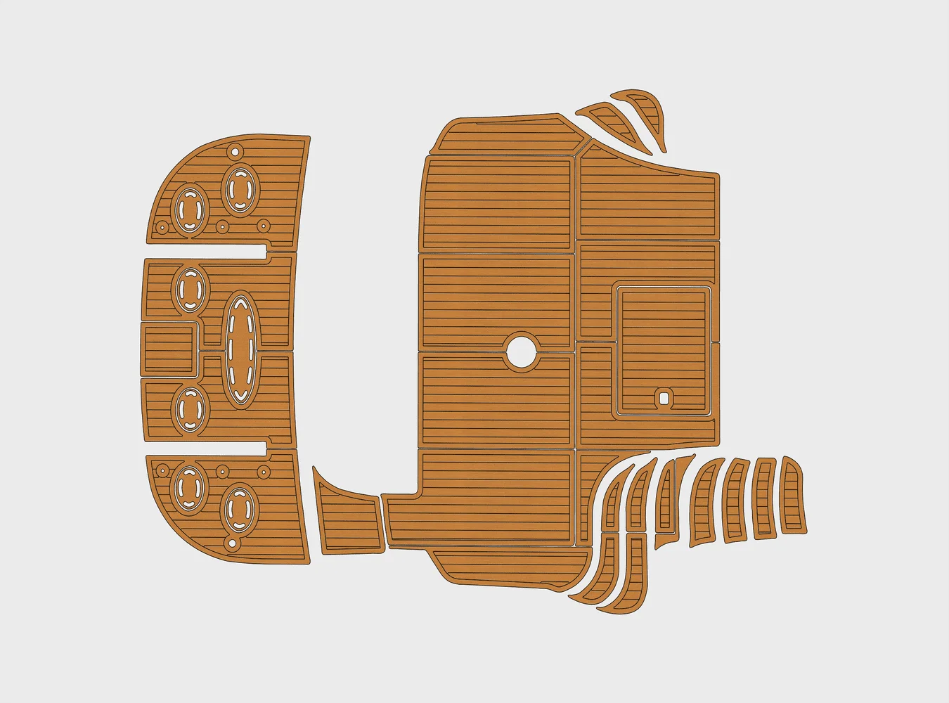 

1998-2004 Sea Ray 560 Sedan Bridge 1/4" 6mm EVA foam Non-Slip PVC Teak Decking marine Mat seadek aqua carpet Marine Floor