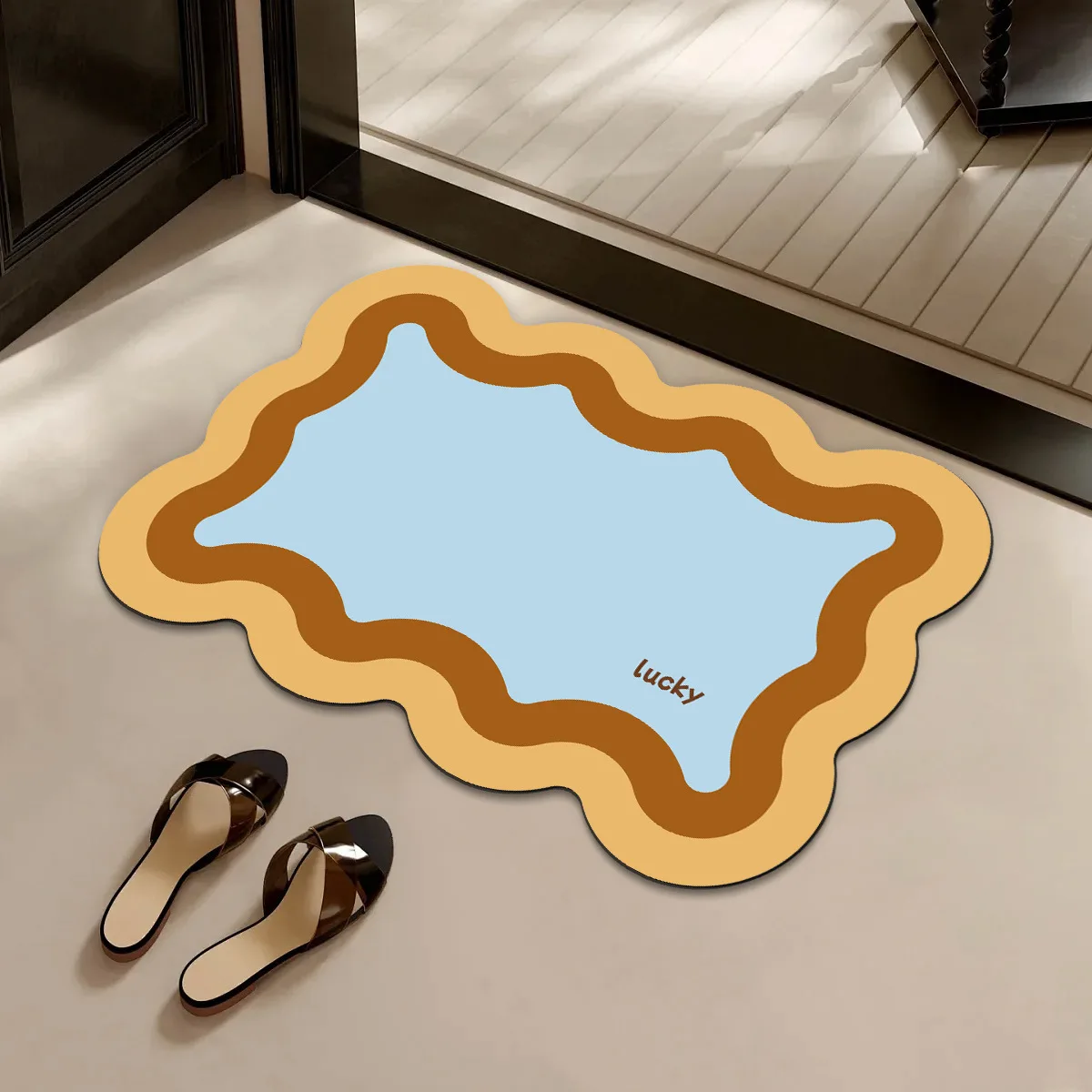 

Коврик из диатомита в форме облака, супер впитывающий, быстросохнущий, нескользящий коврик для детской ванной комнаты, детского игрового уголока