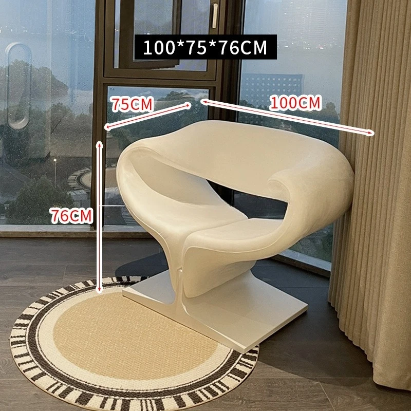 Leisure chair, creative streamer sofa chair, small apartment living room, single chair