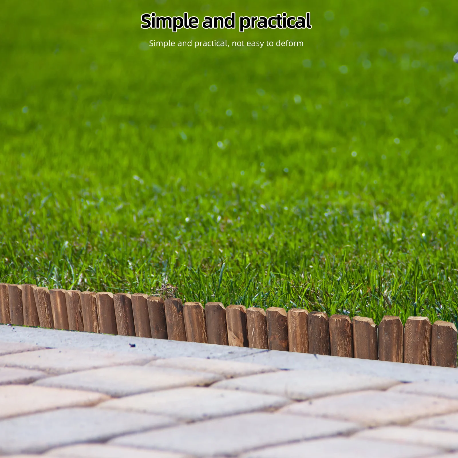 

Wooden Garden Fence Natural Wood Lawn Edging Flower Bed Border Yard Decor Outdoor Landscape Fence Decor Garden Borders