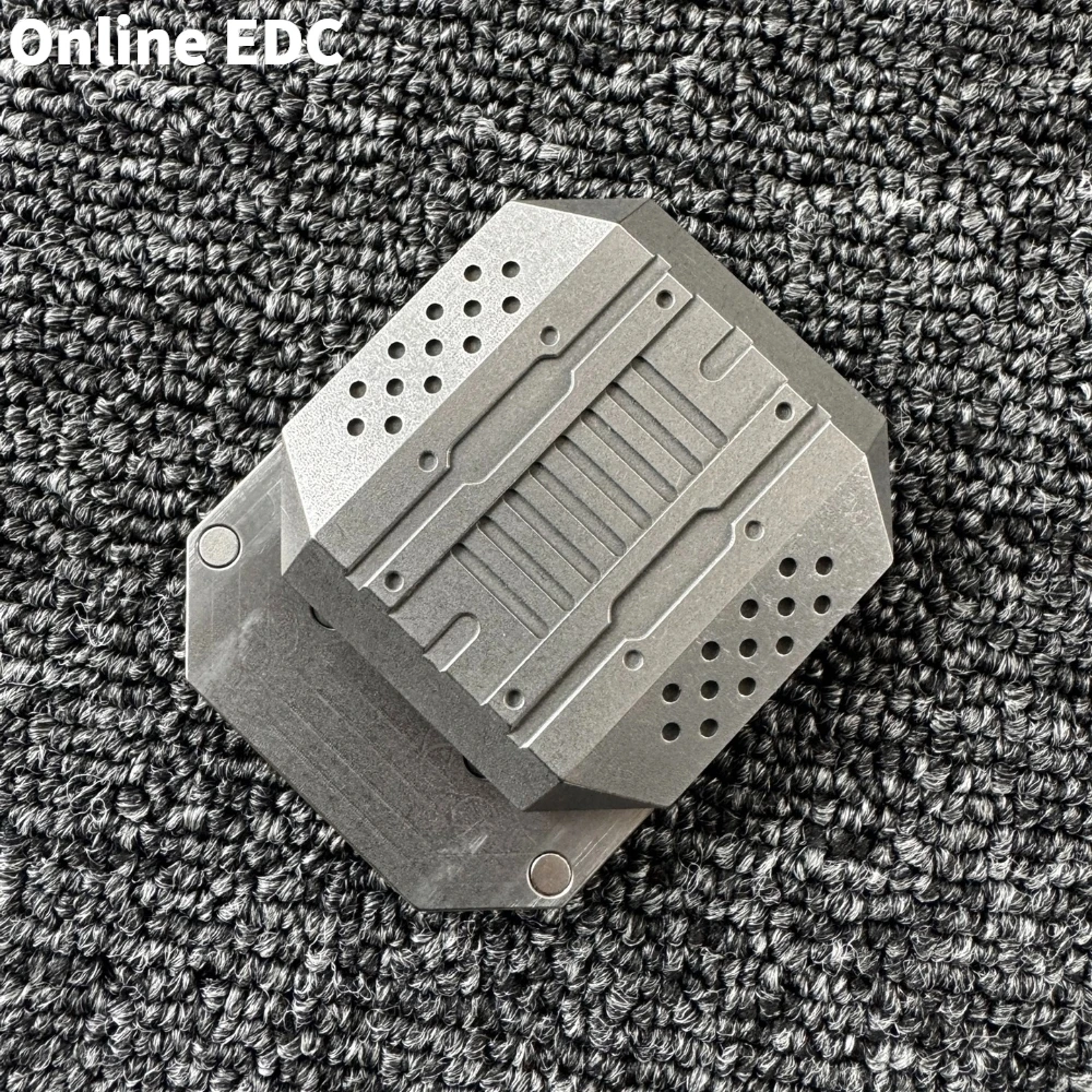 中古チタン製食肉食動物 EDC 収納ボックス マグネット フィジェット スライダー 不安解消ガジェット オリジナルデザイン