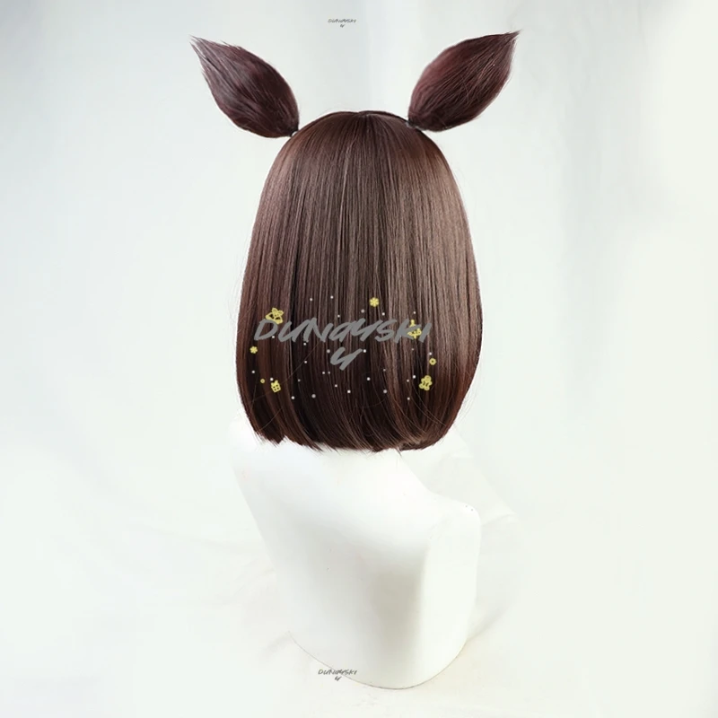 Air Groove Cosplay Wig for Uma Musume Pretty Derby Heat Resistant Synthetic Hair Tail Ear Game Roleplay Party Costume Prop