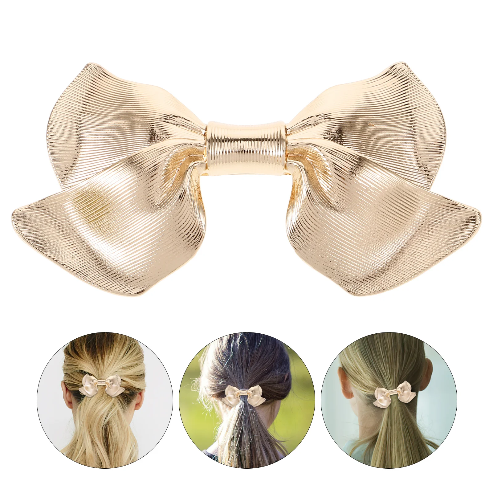 

Large Bow Clip Alligator Metal Barrette For Thick Ponytail Styling Hair Bows Clips Hair Accessories For Women Spring