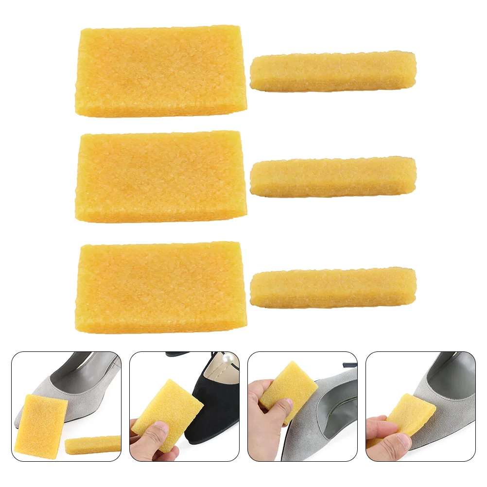 

6PCS Chamois Removing Shoe Wipe Snow Boot Suede Frosted Shoe Wipe (2 Sizes) Rubber Sheet Shoe Wipe Handheld Shoe Brush